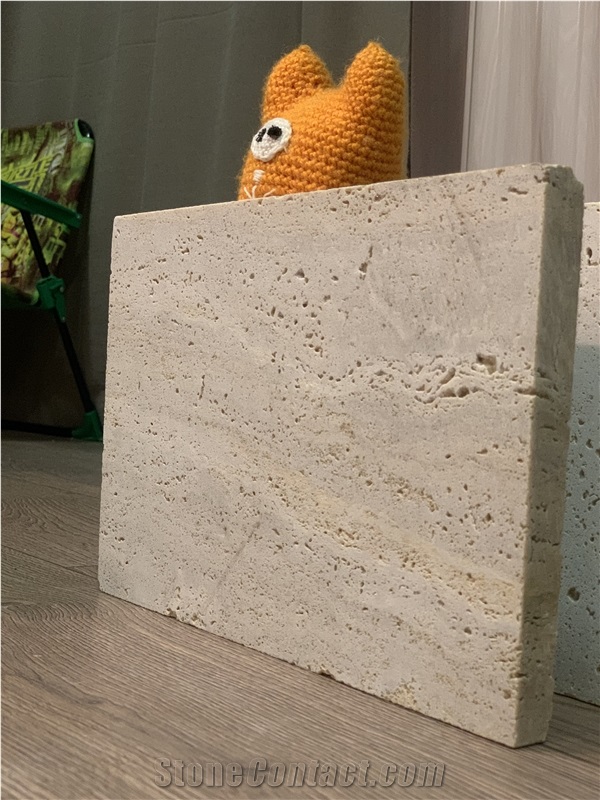 Cut-Calibrated Travertine Tiles, Classic Light Travertine